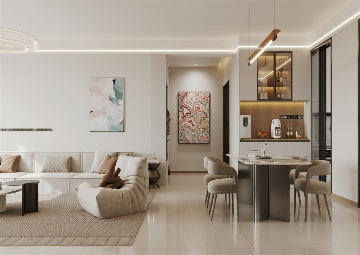 玉庭華府142㎡ | 給喧囂世界按下暫停鍵，現(xiàn)代簡(jiǎn)約風(fēng)的松弛感誰能拒絕！