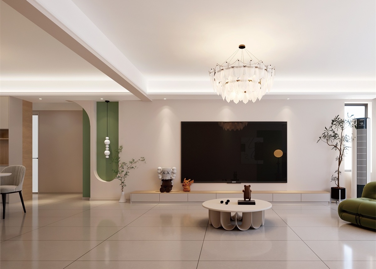 中海河山郡 | 133㎡輕法式浪漫，『奶油白+薄荷綠』美的剛剛好！