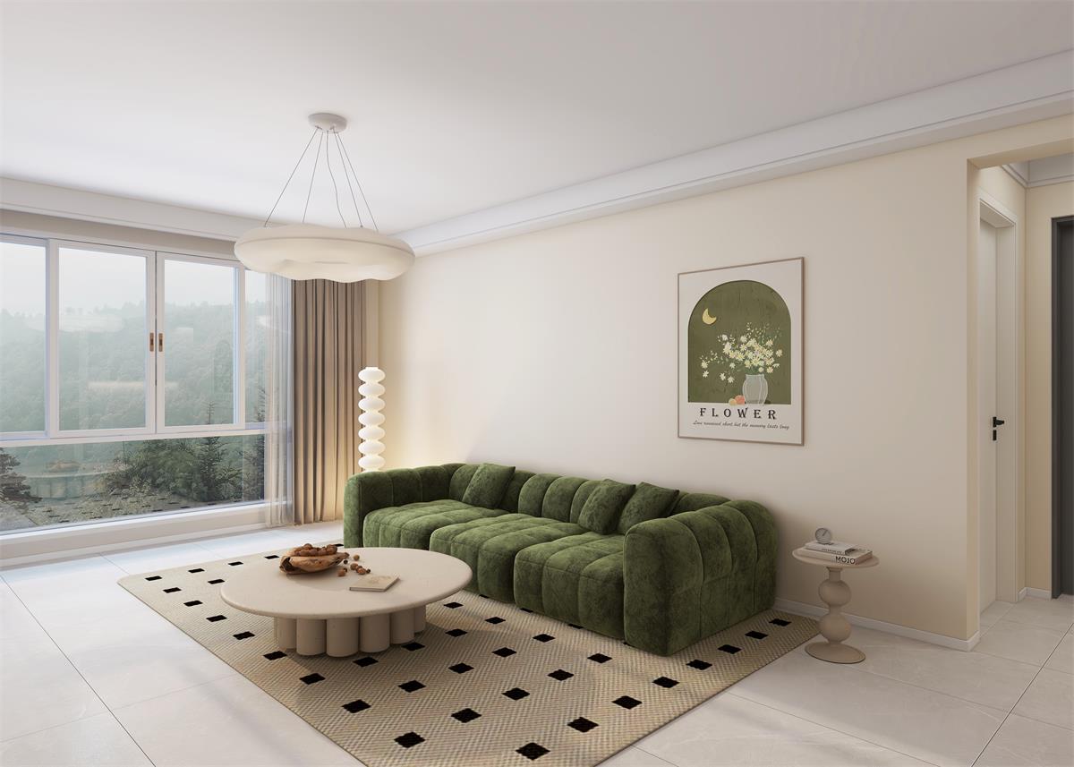 泰雲(yún)庭116㎡ | 奶油白+橄欖綠打造的輕法式小家，清新又自然！