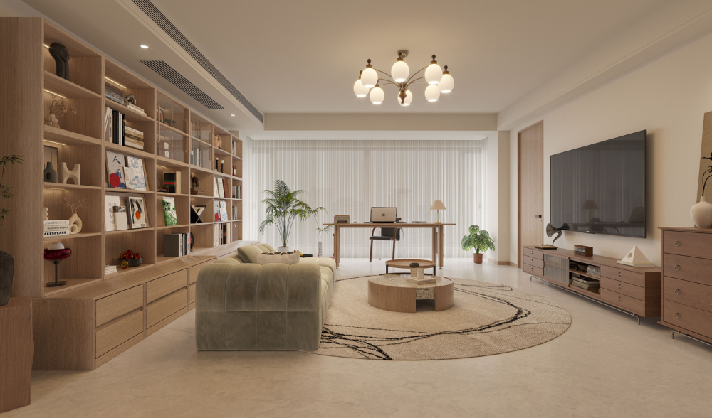 舊房改造 | 住進(jìn)知識分子味的松弛原木家，170平“高智感”百看不厭！